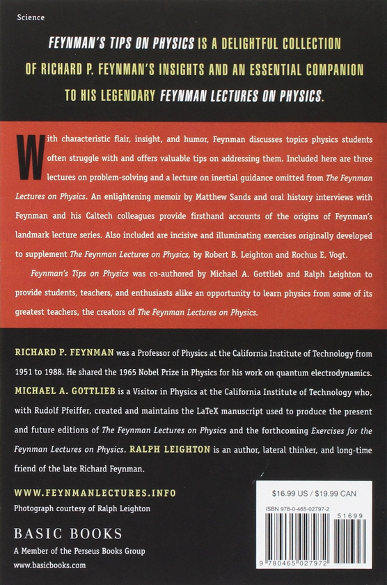 Паперова книга «Feynman's Tips on Physics : Reflections, Advice, Insights, Practice», автор Майкл Готлiб - фото №1
