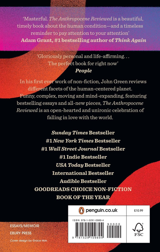Паперова книга «The Anthropocene Reviewed», автор Джон Грін - фото №1