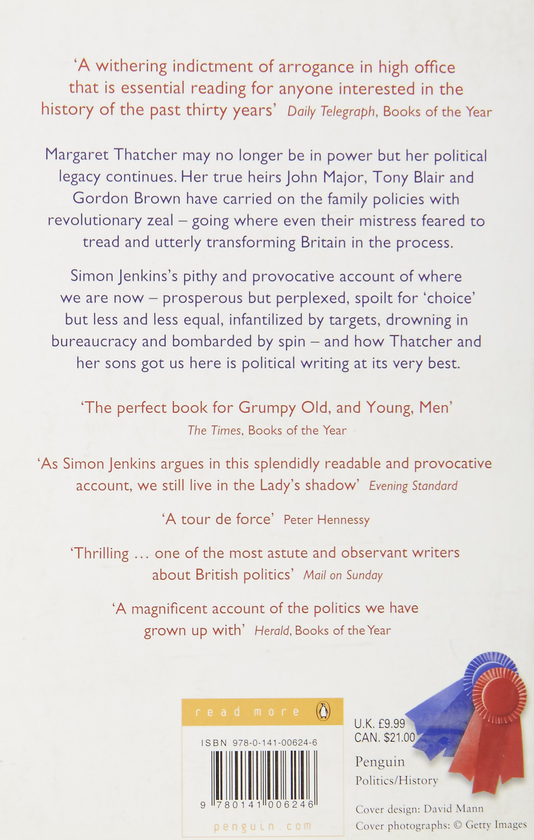 Бумажная книга «Thatcher and Sons. A Revolution In Three Acts», автор Саймон Дженкинс - фото №1