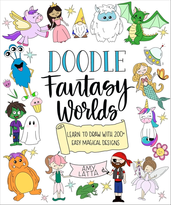 [object Object] «Doodle Fantasy Worlds», автор Емі Латта - фото №1