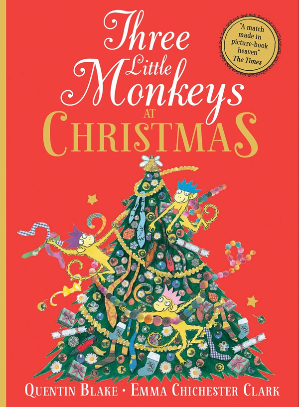 Бумажная книга «Three Little Monkeys at Christmas», автор Квентин Блейк - фото №1