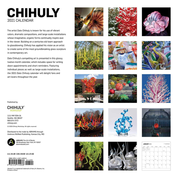 Паперова книга «Chihuly 2021 Wall Calendar», автор Дейл Чіхулі - фото №1