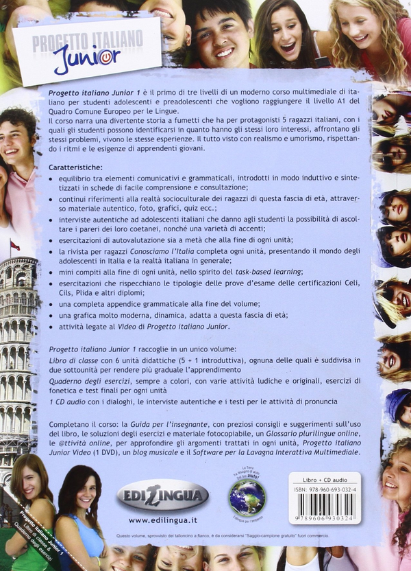 Бумажная книга «Progetto Italiano Junior: Libro + Quaderno (+CD)», автор Телис Марин - фото №1