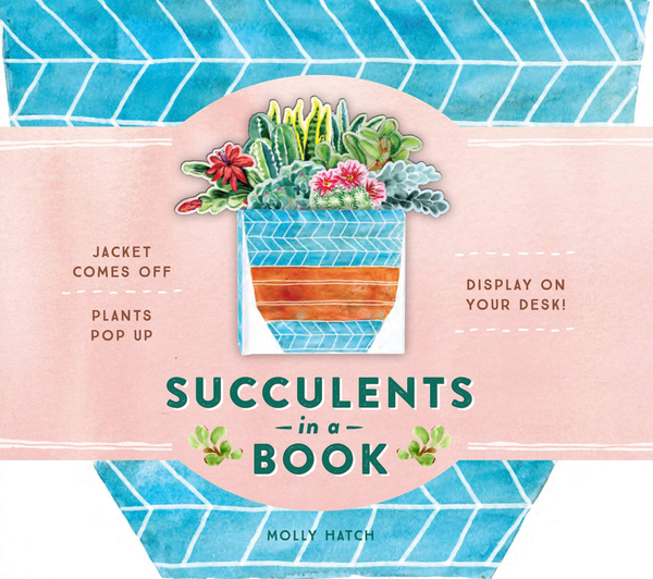 Бумажная книга «Succulents in a Book. Jacket Comes Off. Plants Pop Up. Display on Your Desk!», автор Молли Хэтч - фото №1