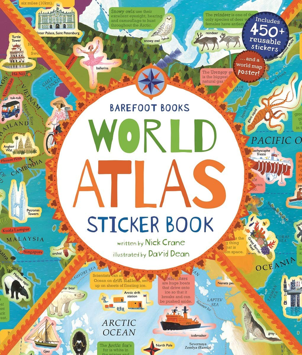 Бумажная книга «World Atlas Sticker Book» - фото №1