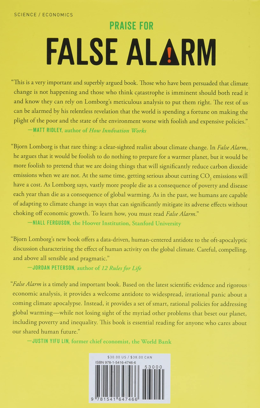 [object Object] «False Alarm. How Climate Change Panic Costs Us Trillions, Hurts the Poor, and Fails to Fix the Planet», автор Бьорн Ломборг - фото №2 - миниатюра