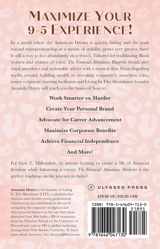 Бумажная книга «The Financial Abundance Blueprint: A Black Woman's Guide to Achieve Financial Literacy, Build a Successful Career, and Break Boundaries», автор Аманда Генри - фото №1