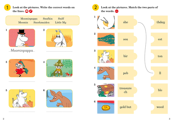 Бумажная книга «Moomin. The Birthday Button Activity Book. Ladybird Readers Level 1» - фото №1