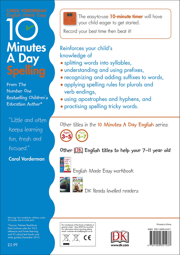 [object Object] «10 Minutes A Day Spelling Ages 7-11 Key Stage 2», автор Кэрол Вордерман - фото №2 - миниатюра