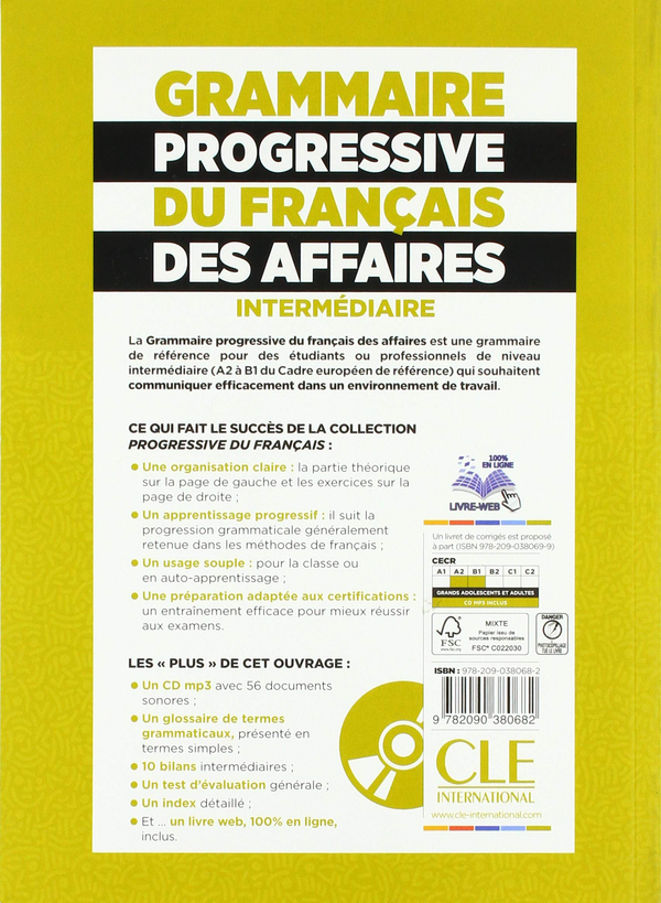 [object Object] «Grammaire progressive du français des affaires. Niveau intermédiaire (A2/B1). Livre (+ CD + Livre-web)», автор Жан-Люк Пенфорніс - фото №2 - мініатюра