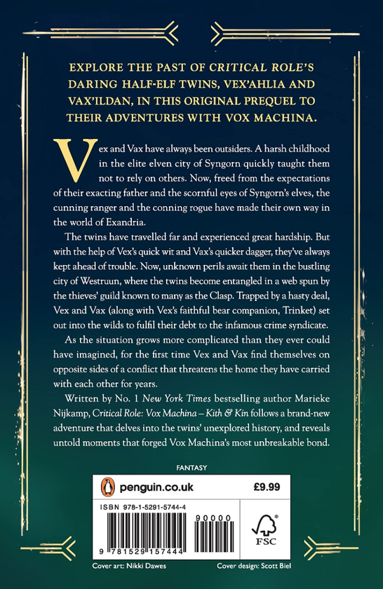 Бумажная книга «Critical Role. Vox Machina – Kith & Kin», автор Марике Нейкамп - фото №1