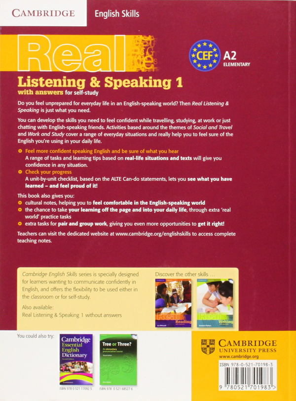 [object Object] «Cambridge English Skills Real Listening and Speaking 1 (+CD)», автор Майлз Крейвен - фото №2 - миниатюра