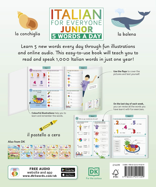 Бумажная книга «Italian for Everyone Junior 5 Words a Day. Learn and Practise 1,000 Italian Words» - фото №1