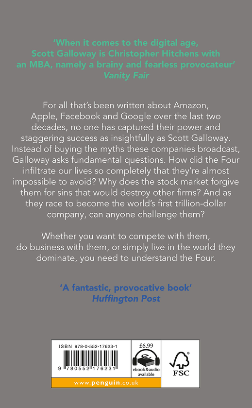 Паперова книга «The Four. The Hidden DNA of Amazon, Apple, Facebook and Google», автор Скотт Гелловей - фото №1