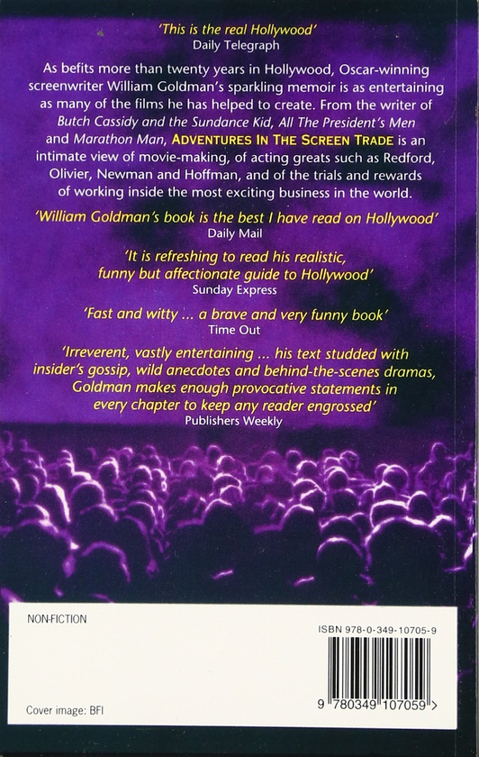 Бумажная книга «Adventures In The Screen Trade. A Personal View of Hollywood», автор Уильям Голдман - фото №1