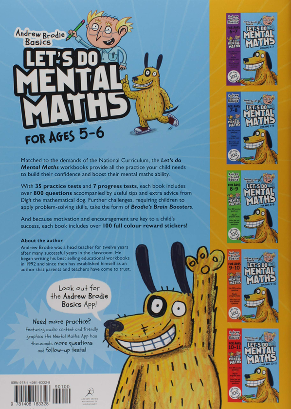 Паперова книга «Let's do Mental Maths for ages 5-6: For children learning at home», автор Ендрю Броуді - фото №1