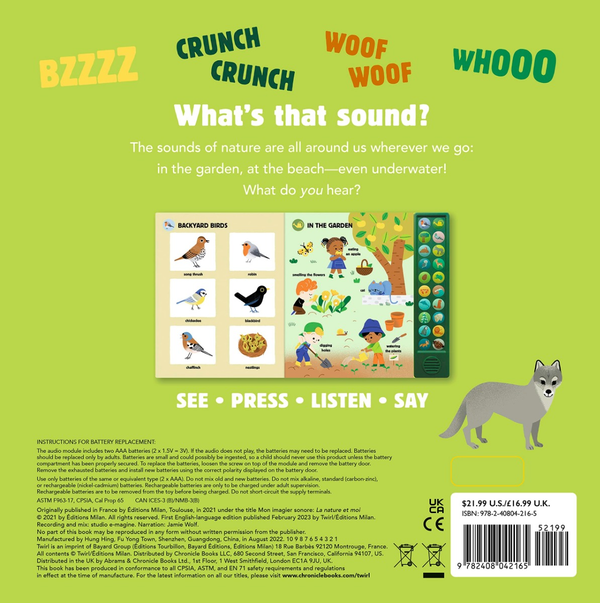 Бумажная книга «My Big Book of Nature Sounds», автор Люси Брюнельер - фото №1