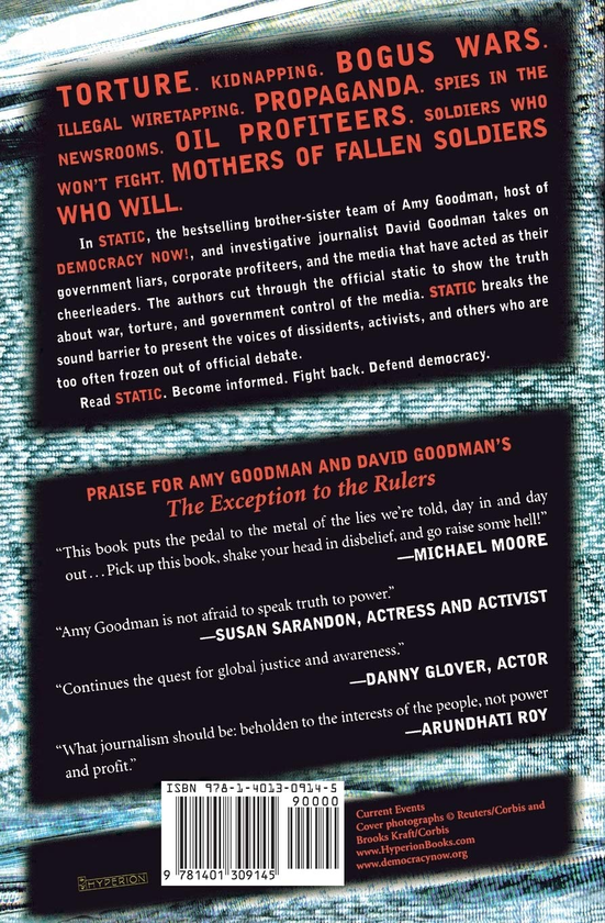 Бумажная книга «Static. Government Liars, Media Cheerleaders, and the People Who Fight Back», автор Эми Гудман - фото №1
