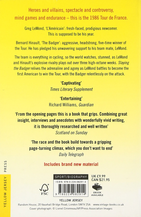 Бумажная книга «Slaying the Badger. LeMond, Hinault and the Greatest Ever Tour de France», автор Ричард Мур - фото №1