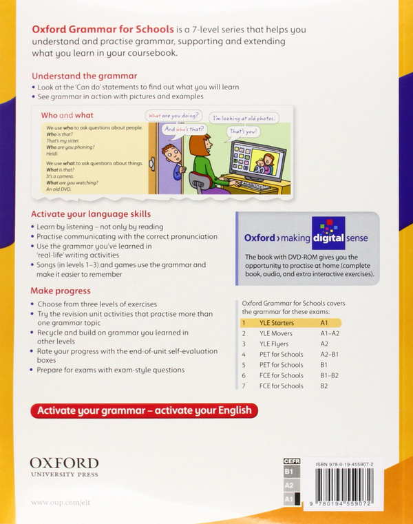 Паперова книга «Oxford Grammar For Schools 1 Student's Book (+ DVD-ROM)», автор Martin Moore - фото №1