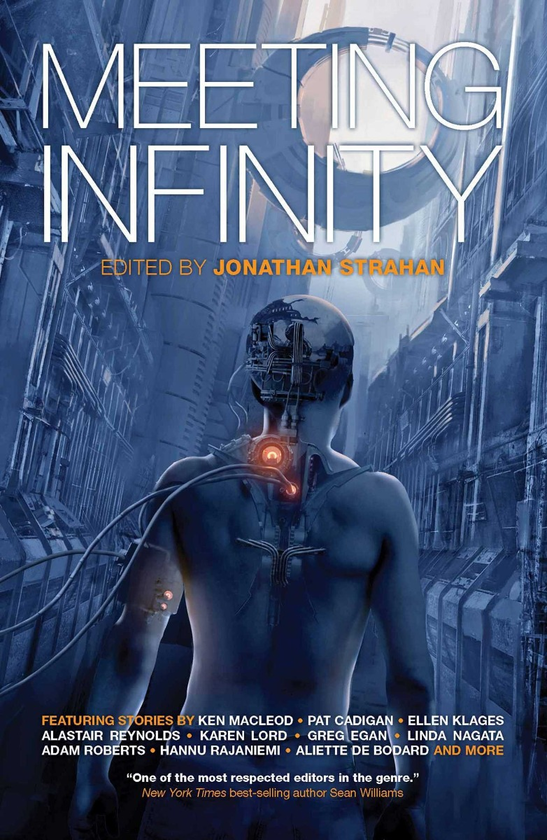 Паперова книга «Meeting Infinity», авторів Грегорі Бенфорд, Джеймс Корі, Ненсі Кресс, Альєтт Де Бодар, Камерон Герлі, Медлін Ешбі, Саймон Інгс, Джон Барнс, Гвінет Джонс - фото №1