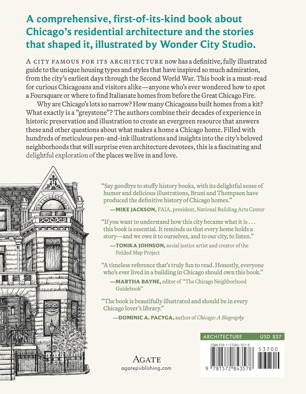 Паперова книга «Chicago Homes: A City Illustrated by Its Everyday Architecture», автор Філ Томпсон - фото №1
