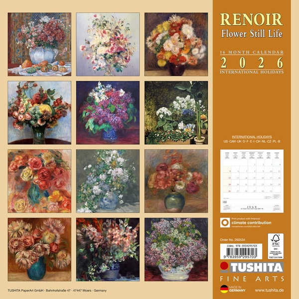 Паперова книга «Renoir. Flower Still Life 2026» - фото №1