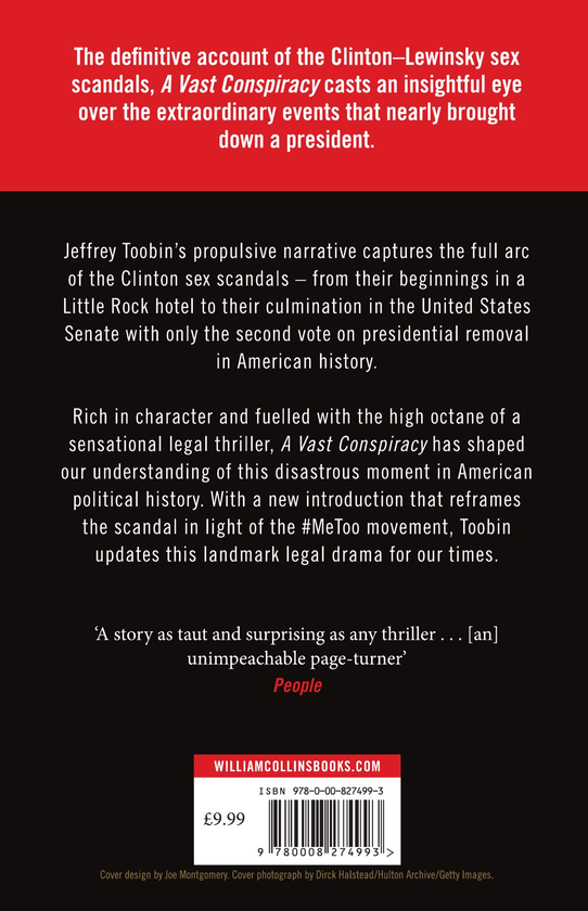 Paper book «A Vast Conspiracy: The Real Story of the Sex Scandal That Nearly Brought Down a President», author Jeffrey Toobin - фото №1