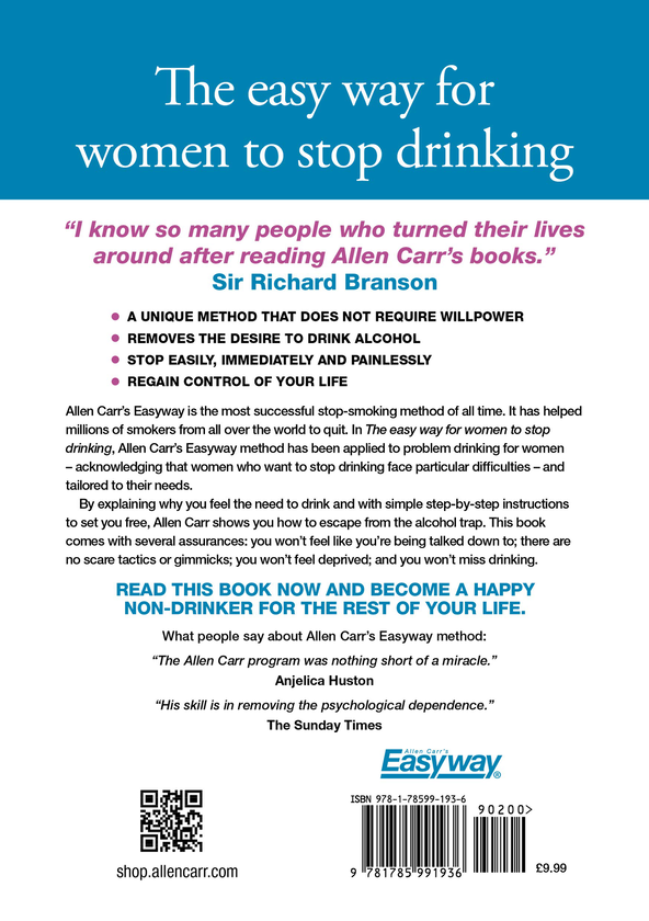 Паперова книга «Easy Way for Women to Stop Drinking», автор Аллен Карр - фото №1