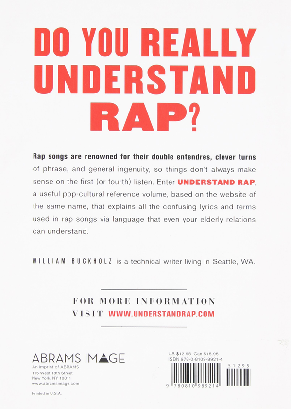 Бумажная книга «Understanding Rap», автор Уильям Бакхолц - фото №1