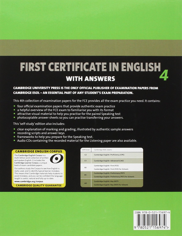 Бумажная книга «Cambridge First Certificate in English 4» - фото №1