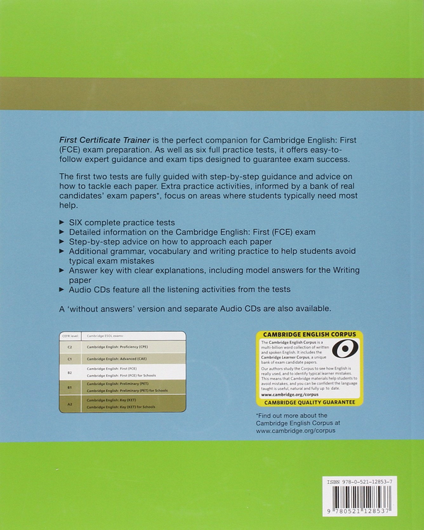 Паперова книга «First Certificate Trainer Six Practice Tests with Answers (+CD)», автор Пітер Мей - фото №1