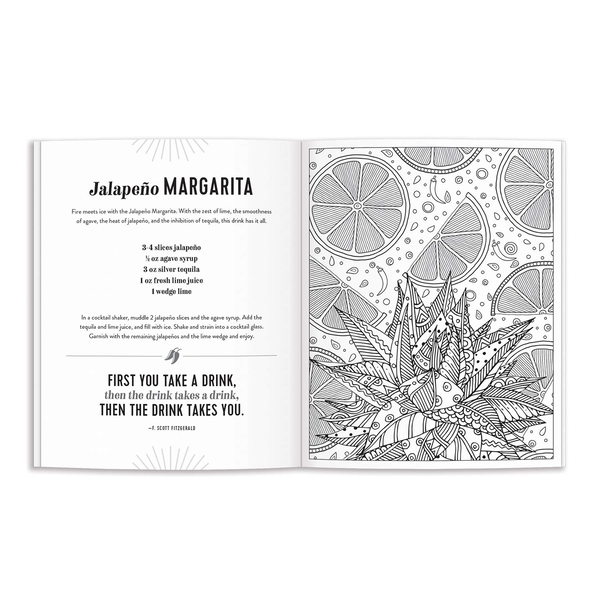 Бумажная книга «The Power of Positive Drinking Coloring and Cocktail Book» - фото №1