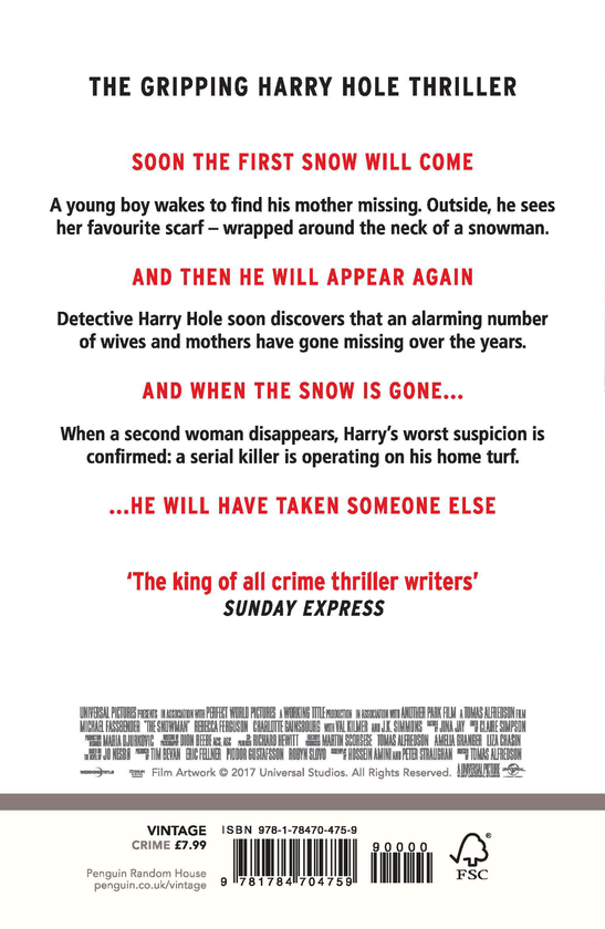 Паперова книга «The Snowman», автор Ю Несбьо - фото №1