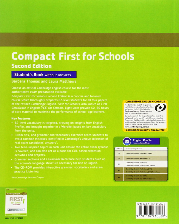 [object Object] «Compact First for Schools Student's Book without Answers (+CD)», автор Барбара Томас - фото №2 - мініатюра
