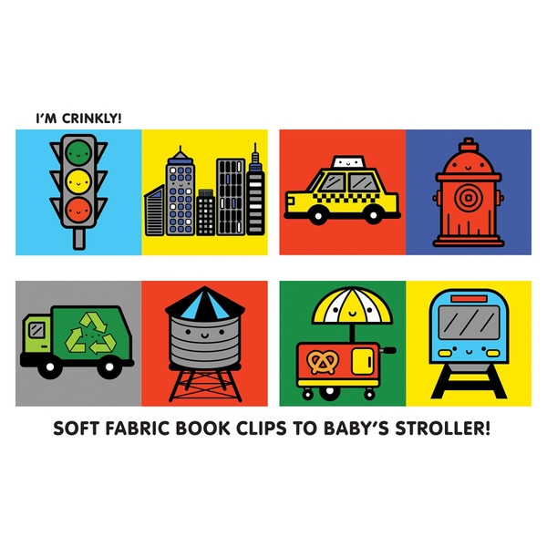 Бумажная книга «City Baby Crinkle Fabric Stroller Book» - фото №1