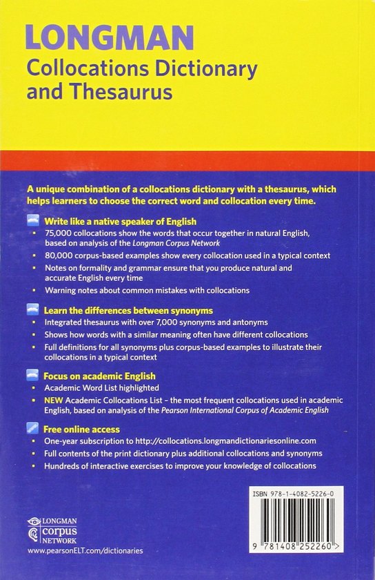 Бумажная книга «Longman. Collocations Dictionary and Thesaurus» - фото №1