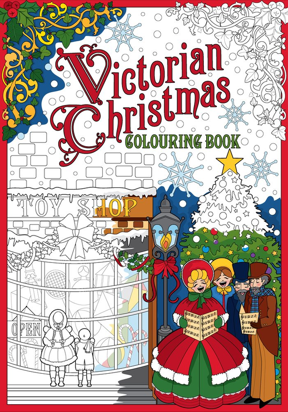 Бумажная книга «Victorian Christmas Colouring Book» - фото №1