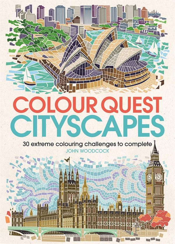 Паперова книга «Colour Quest Cityscapes», автор Джон Вудкок - фото №1