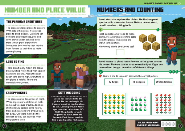 [object Object] «Minecraft Maths Ages 5-6: Official Workbook» - фото №4 - мініатюра