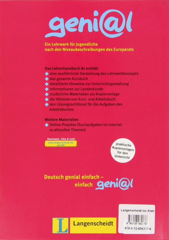 Бумажная книга «Genial. Zertifikatsniveau. Lehrerhandbuch B1», авторов Герман Фанк, Сьюзи Келлер - фото №1