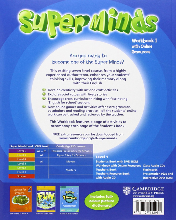 [object Object] «Super Minds 1 Workbook with Online Resources», авторів Гюнтер Гернгросс, Пітер Льюїс-Джонс, Герберт Пухта - фото №2 - мініатюра