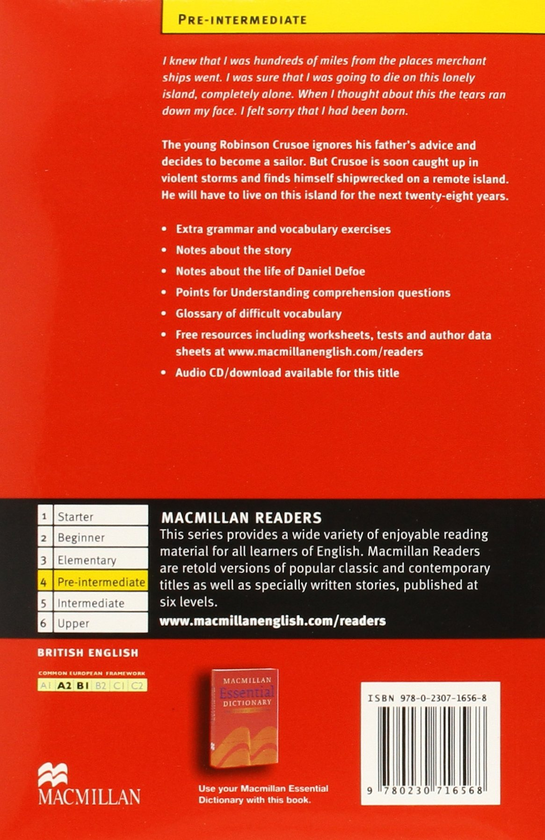 Паперова книга «Pre-intermediate Level: Robinson Crusoe (+ CD-ROM)», автор Данiель Дефо - фото №1