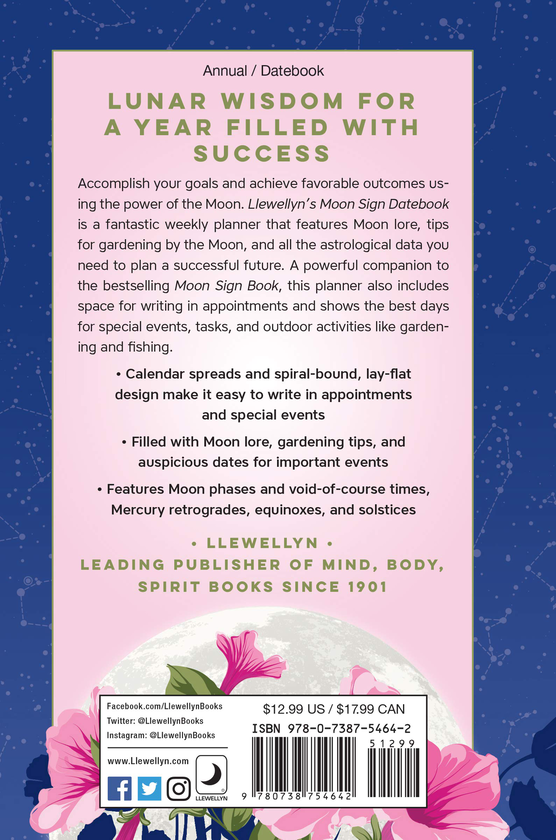 Бумажная книга «Llewellyn's 2021 Moon Sign Datebook. Weekly Planning by the Cycles of the Moon» - фото №1