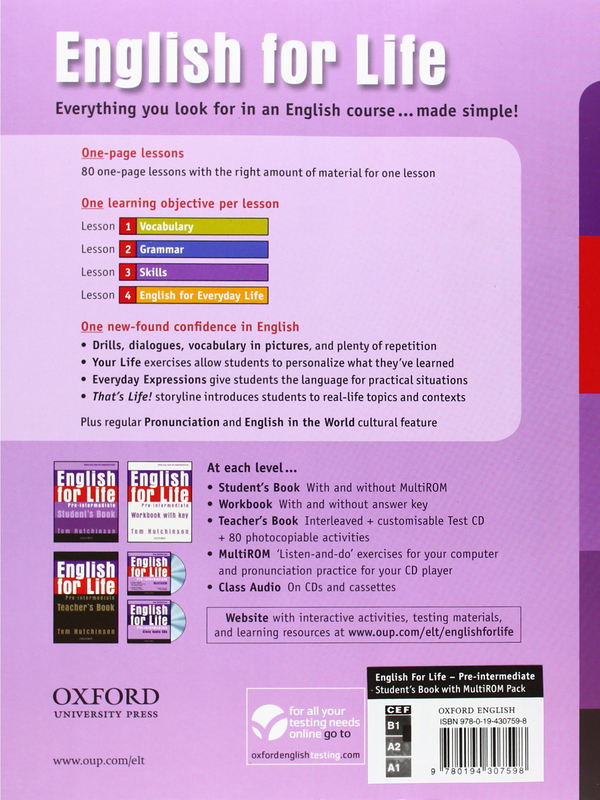 [object Object] «English for Life Pre-intermediate. Student's Book with MultiROM Pack», автор Том Хатчінсон - фото №2 - мініатюра
