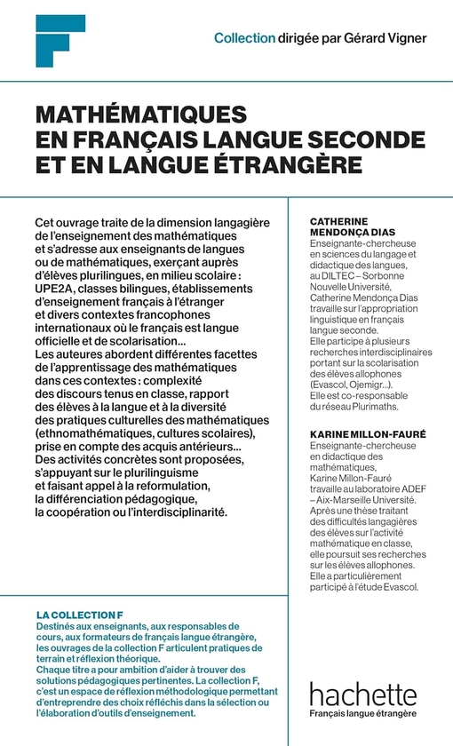 [object Object] «Mathématiques en français langue seconde ou en langue étrangère», авторів Катрін Мендонка-Діас, Карін Міллон-Форе  - фото №1
