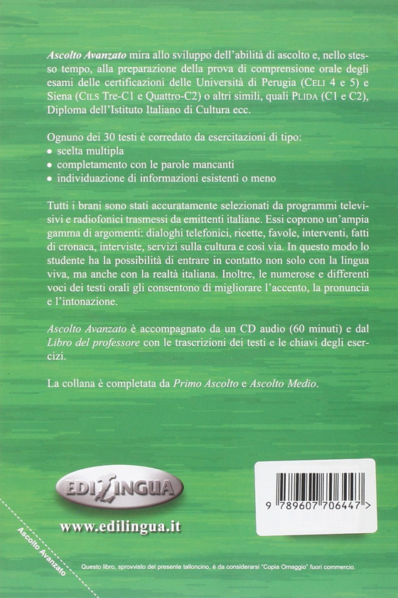 Паперова книга «Ascolto: Ascolto Medio. Libro (+CD)», автор Т. Мартин - фото №1