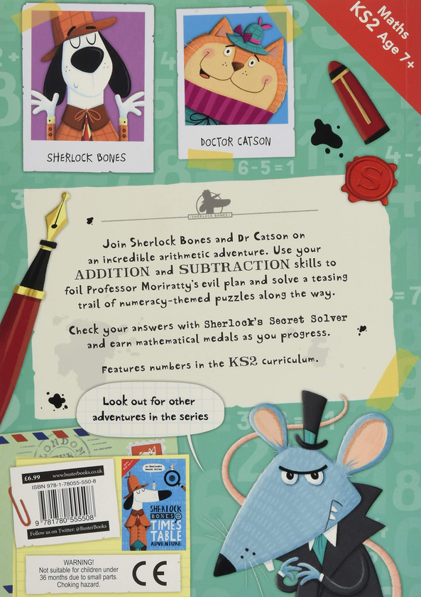 Бумажная книга «Sherlock Bones and the Addition and Subtraction Adventure», автор Джон Бигвуд - фото №1