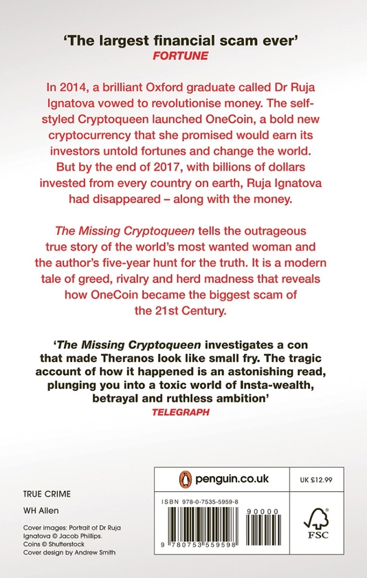 Бумажная книга «The Missing Cryptoqueen», автор Джейми Бартлетт - фото №1