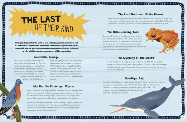 Бумажная книга «The Book of Animal Superheroes: Amazing True-Life Tales; Astounding Wildlife Facts», автор Камилла де ла Бедуайер - фото №1